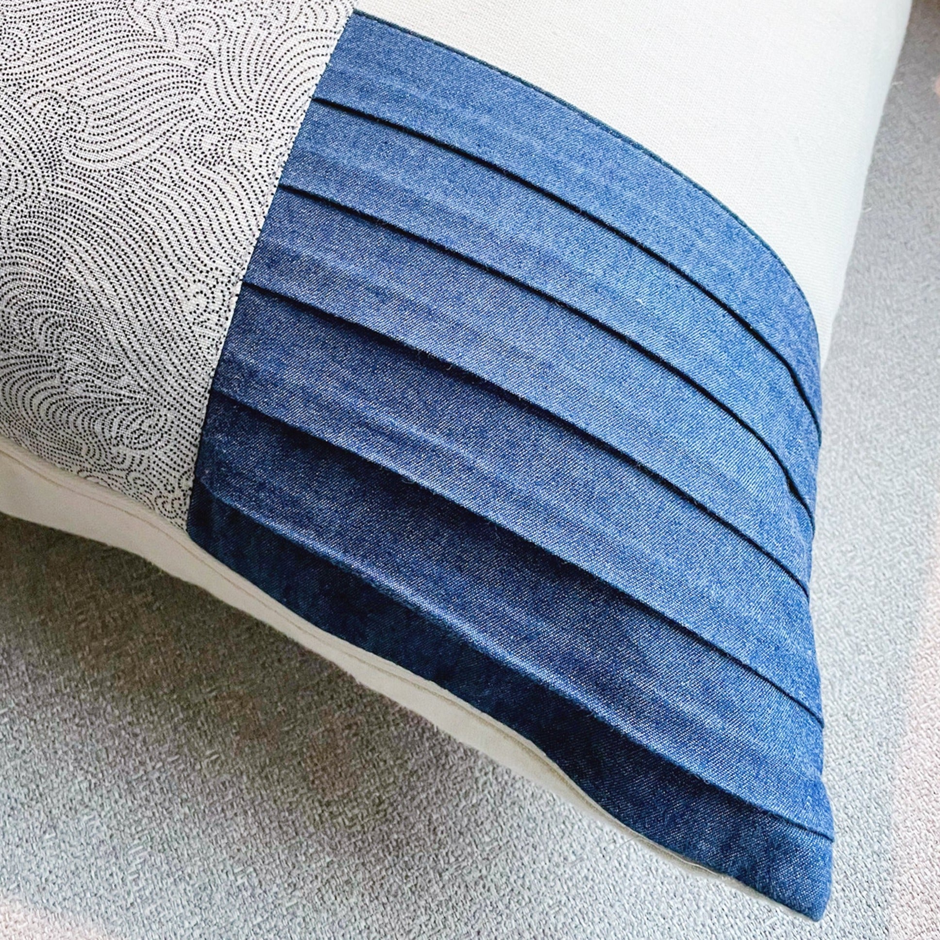 Japan Modern Pleat Accent Pillow Cover - Portmanteau Home