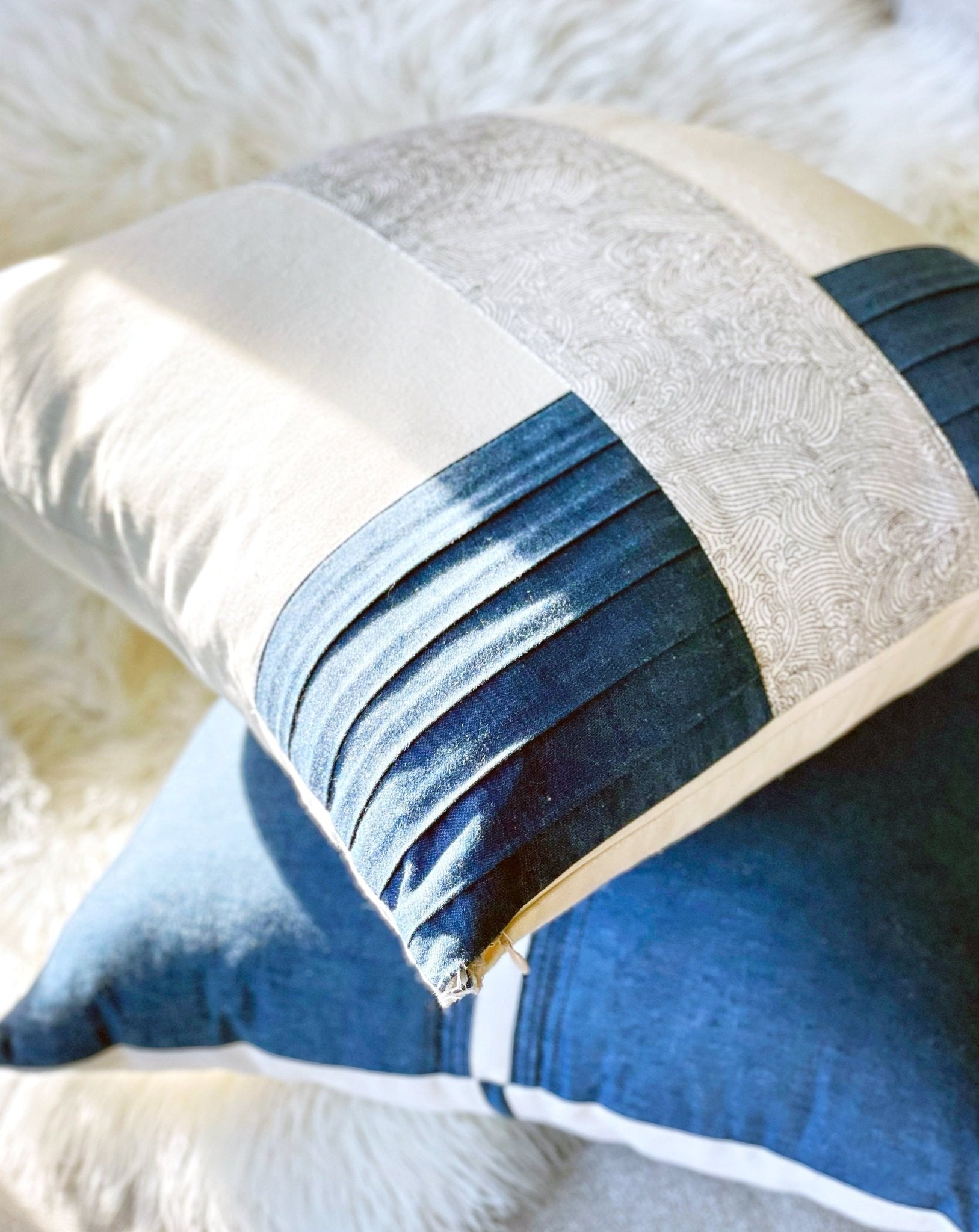 Japan Modern Pleat Accent Pillow Cover - Portmanteau Home