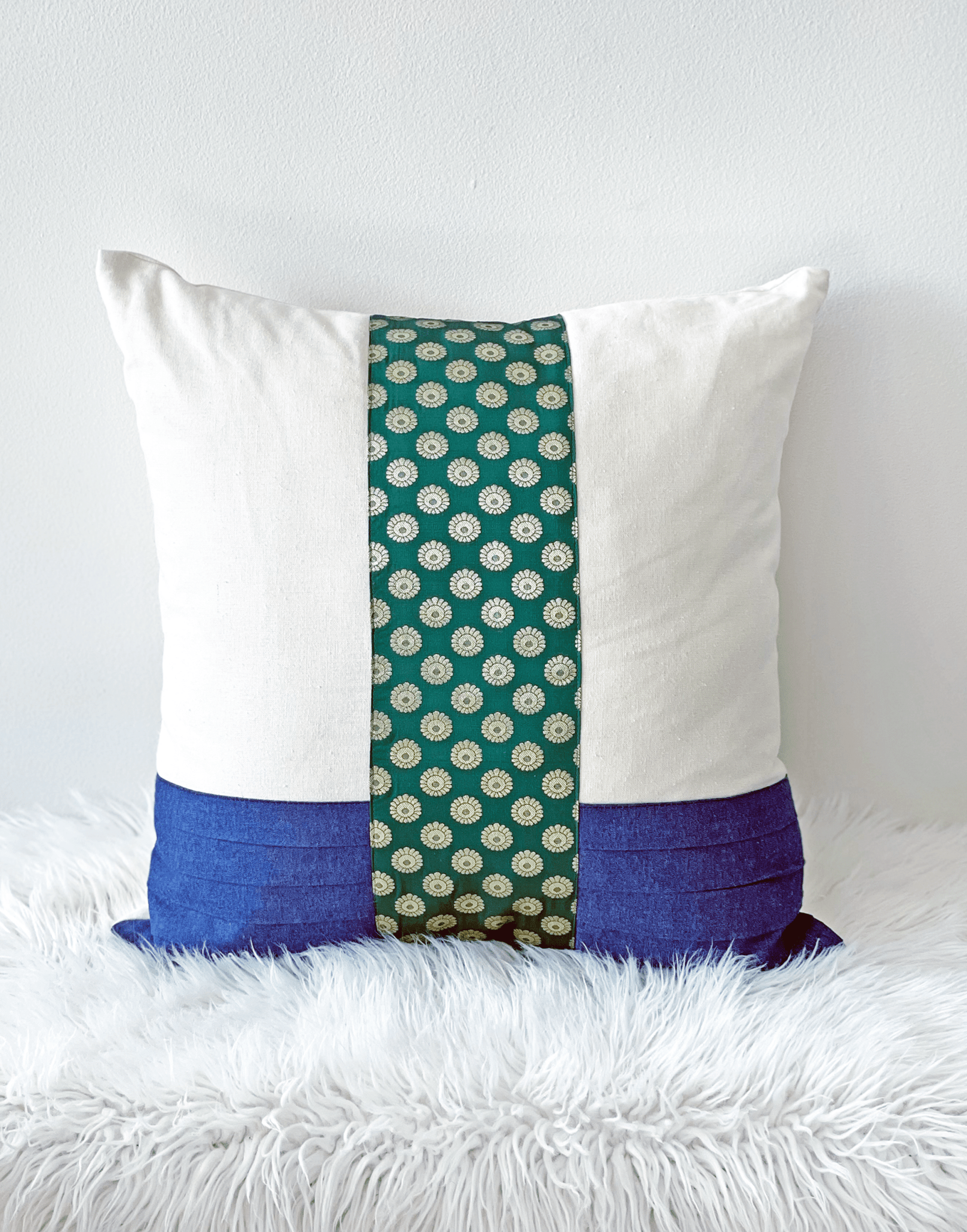 India Modern Pleat Accent Pillow Cover - Portmanteau Home