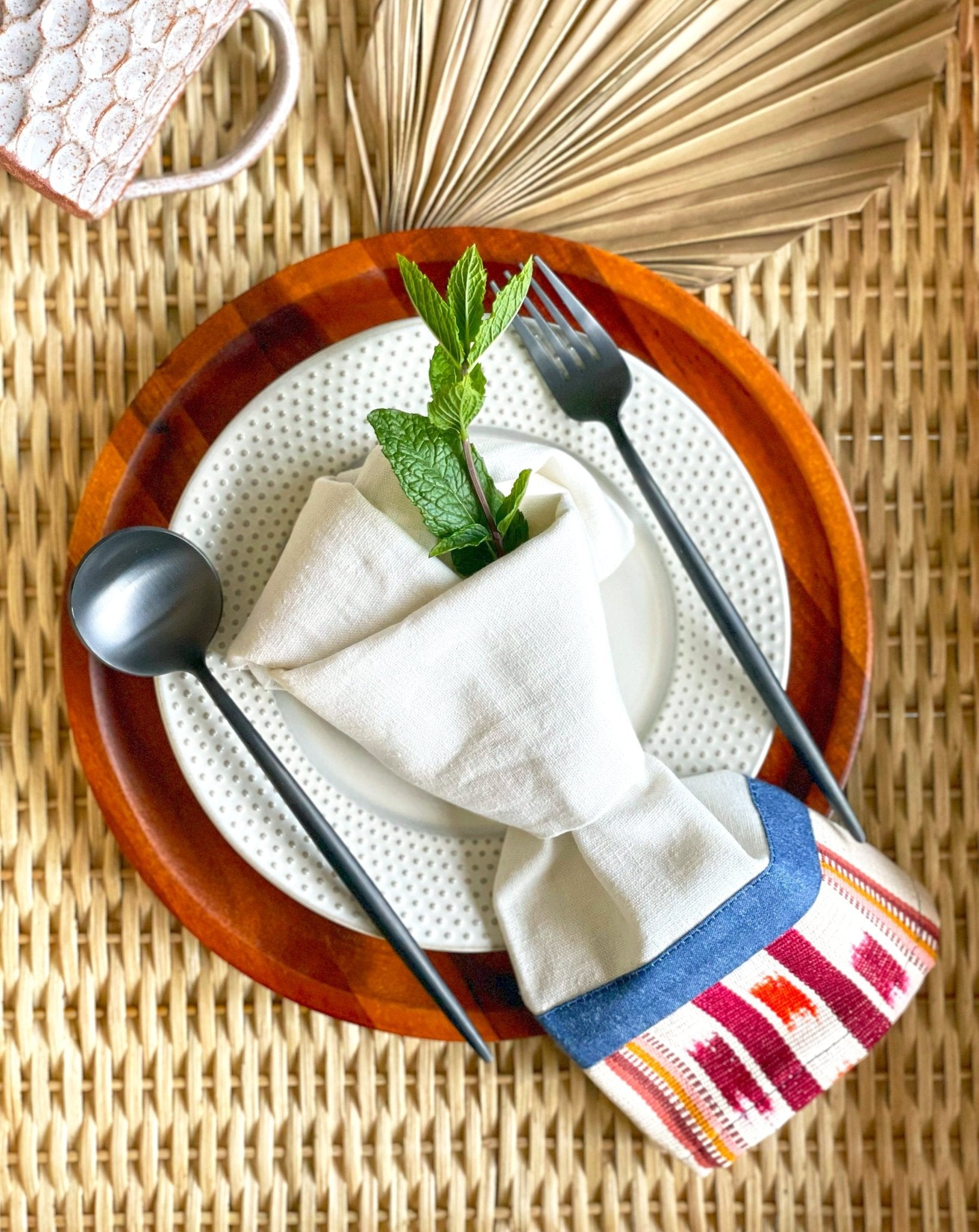 Jaspè Organic Cotton Blend Tea Towel - Cream - Portmanteau Home
