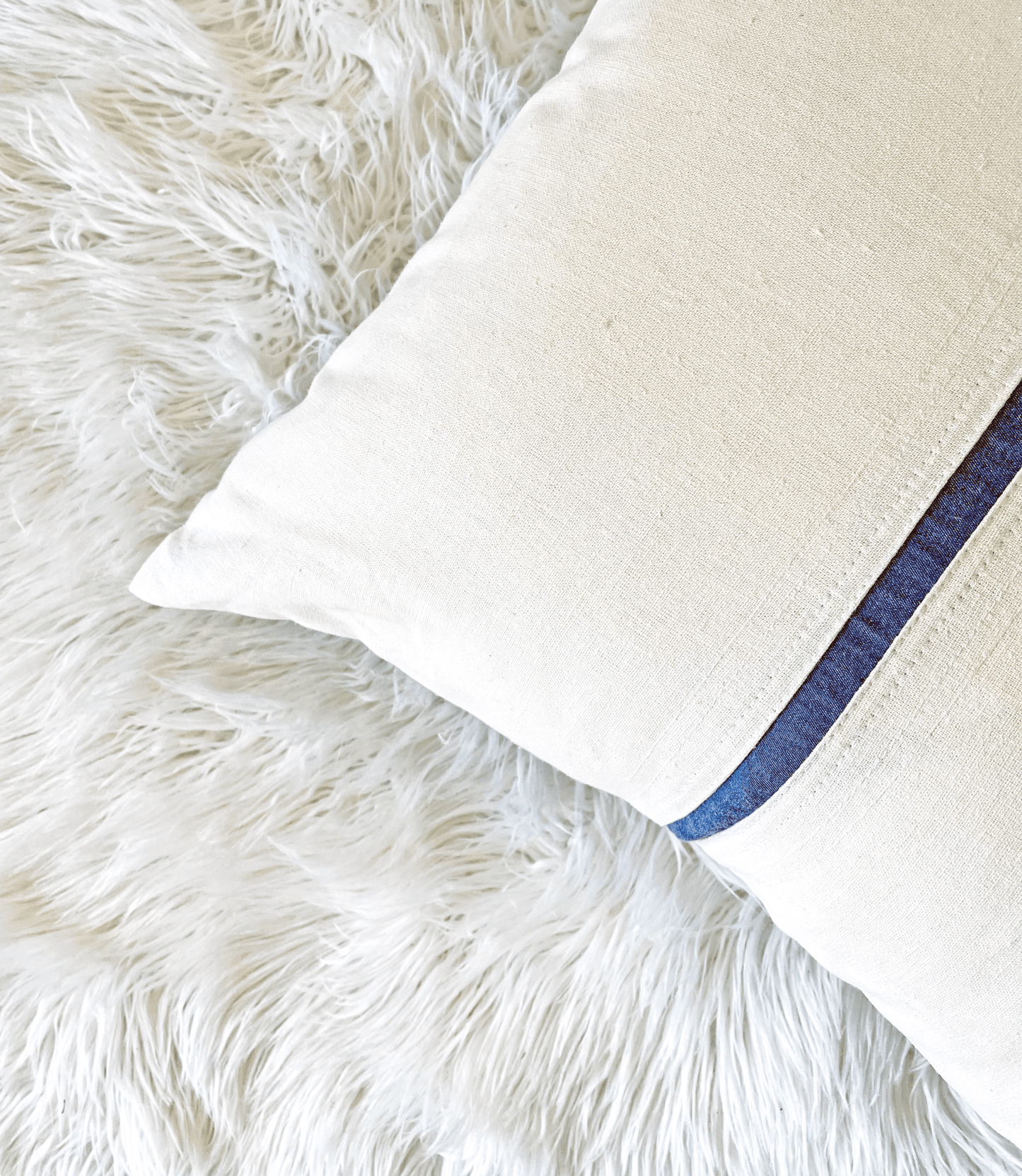 Linen & Denim Accent Pillow Cover - Portmanteau Home
