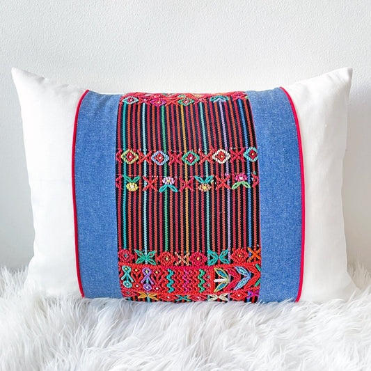Mayan trajè Organic Cotton Pillow Cover - Portmanteau Home